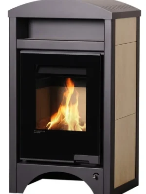 Koopje HS FLAMINGO AQUAFLAM VARIO BARMA krbová kamna 11/7kW, s výměníkem, manuální regulace, javor