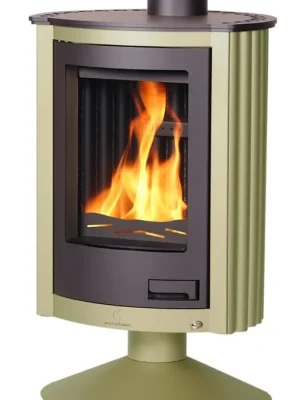 HS FLAMINGO MASTERFLAMME PICCOLO II krbová kamna 7kW, olivová Populair