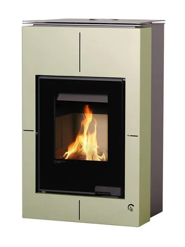 Voordeelprijs HS FLAMINGO AQUAFLAM VARIO SAPORO krbová kamna 11/7kW, s výměníkem, manuální regulace, olivová