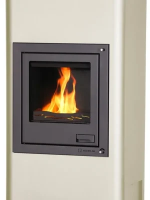 Lage Kosten HS FLAMINGO AQUAFLAM 17 krbová kamna 17kW, s výměníkem, automatická regulace, krémová