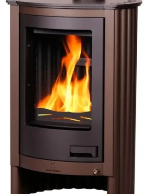 Certifikovaný HS FLAMINGO MASTERFLAMME PICCOLO I krbová kamna 7kW, sametově hnědá