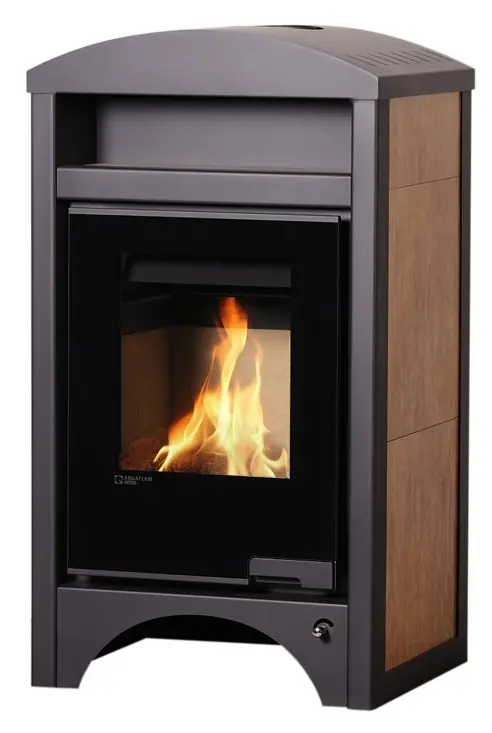 Sleva HS FLAMINGO AQUAFLAM VARIO BARMA krbová kamna 11kW, manuální regulace, ořech