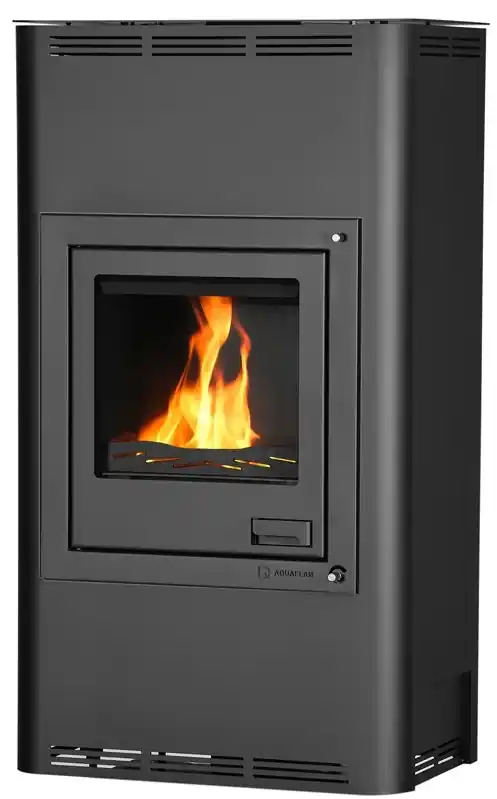 Omezené Množství HS FLAMINGO AQUAFLAM 17 krbová kamna 17kW s výměníkem, základní regulace, černá