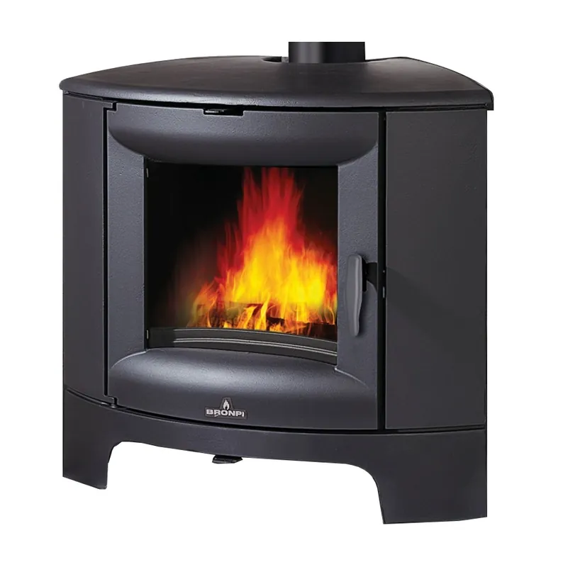 BRONPI BREMEN kamna krbová 11,5kW, rohová, černá Superprijs