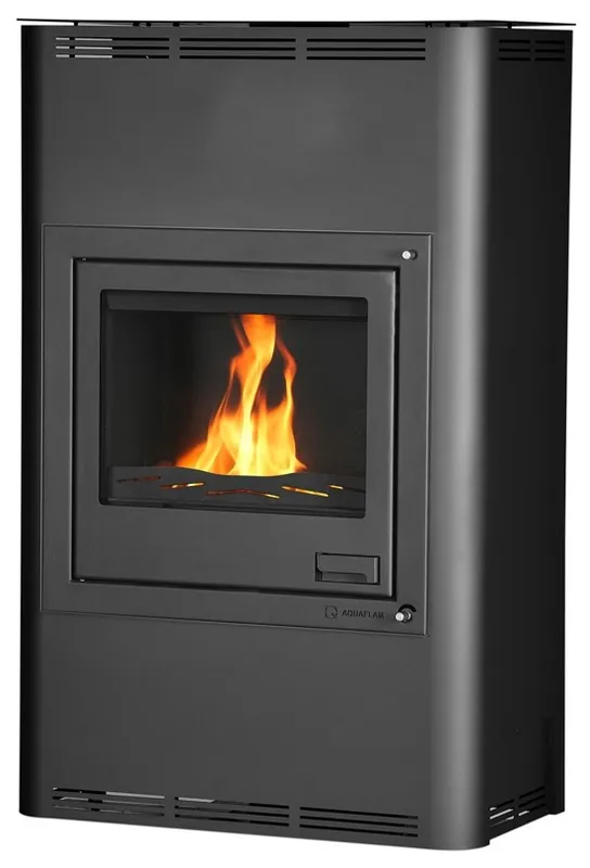 HS FLAMINGO AQUAFLAM 25 krbová kamna 25kW, s výměníkem, manuální regulace, černá Tovární Cena
