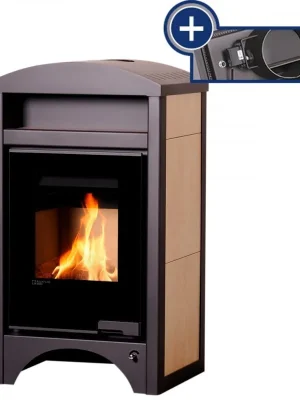 HS FLAMINGO AQUAFLAM VARIO BARMA krbová kamna 11/7kW, s výměníkem, elektronická regulace, javor Nieuw