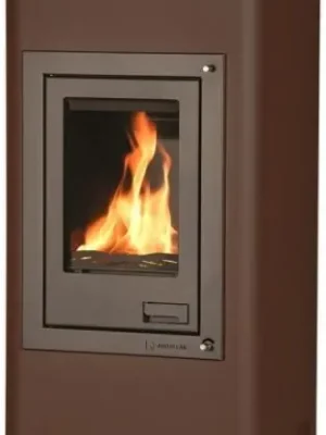 Rechtstreeks Van De Fabrikant HS FLAMINGO AQUAFLAM 12 krbová kamna 12kW, s výměníkem, manuální regulace, sametově hnědá