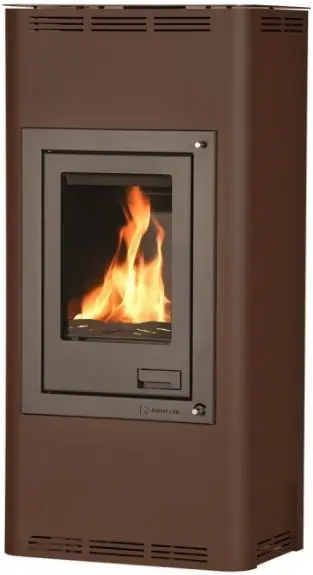 Přímo Od Výrobce HS FLAMINGO AQUAFLAM 12 krbová kamna 12kW, s výměníkem, manuální regulace, sametově hnědá