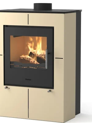 Blesková Nabídka HS FLAMINGO EVENES krbová kamna 3-12kW, krémová