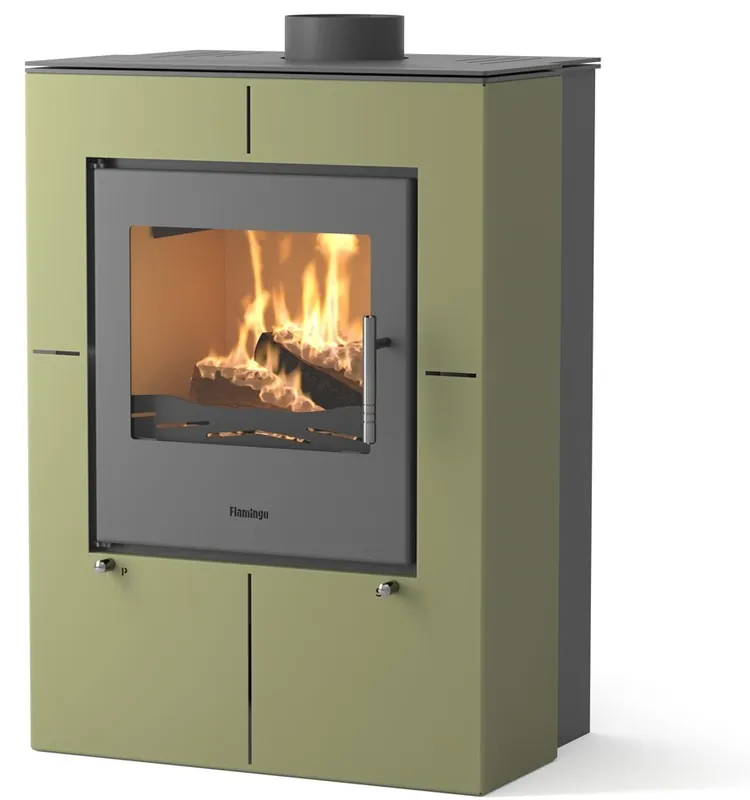 Výprodej HS FLAMINGO EVENES krbová kamna 3-12kW, olivová