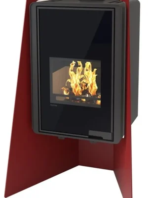Snelle Levering HS FLAMINGO DELUXE ISLAND krbová kamna 3-11kW, červená