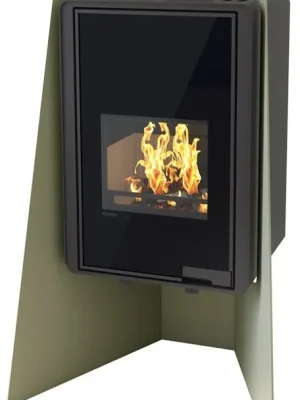 Výhodná Nabídka HS FLAMINGO DELUXE ISLAND krbová kamna 3-11kW, olivová