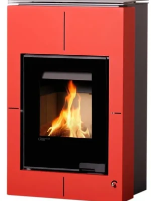 HS FLAMINGO AQUAFLAM VARIO SAPORO krbová kamna 11/7kW, s výměníkem, manuální regulace, červená Koupit Online