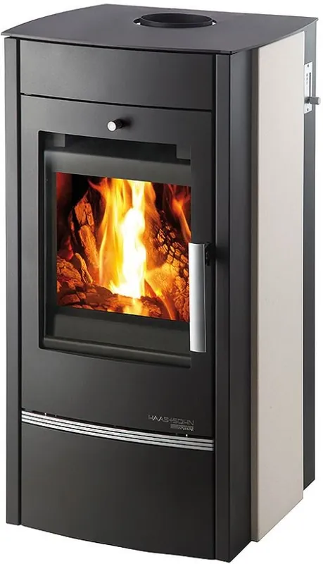 Laatste Versie HAAS+SOHN KALIX krbová kamna 3,3-10,2kW, s výměníkem, černá/white rock