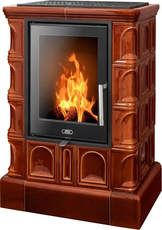 ABX BRITANIA EXKLUSIVE kachlová kamna 3,5-9kW, hnědá Koopje