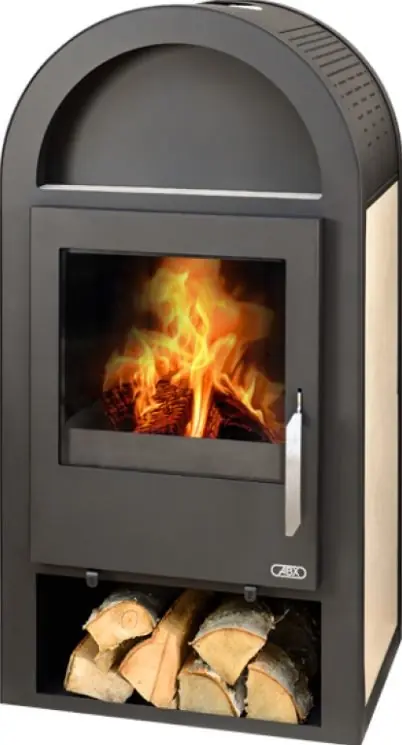 ABX STOCKHOLM TV krbová kamna 4,5-16kW, s výměníkem, černá/béžová Rechtstreeks Van De Fabrikant