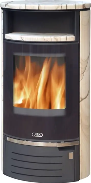 Populair ABX ATLANTIK 7 II krbová kamna 7,5kW, černá/pískovec