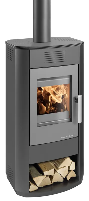 HAAS+SOHN SALERNO II krbová kamna 2,1-4,4kW antracit/světle šedá Nu Kopen