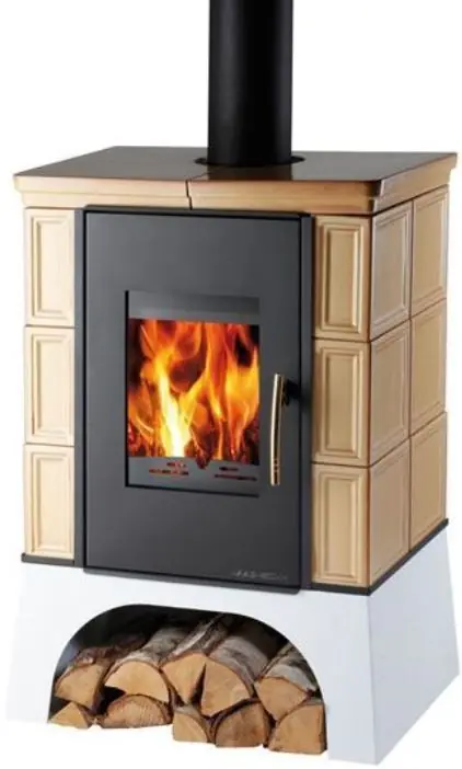 Bestel Nu HAAS+SOHN EBOLI AL II kachlová kamna 4-12,2kW, s výměníkem a vychlazovací smyčkou, černá/tabák