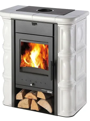 Betaalbaar HAAS+SOHN TREVISO MINI kachlová kamna 2-6,3kW, černá/slonová kost