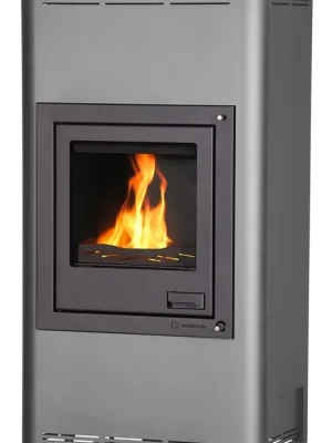 Nízká Cena HS FLAMINGO AQUAFLAM 17 krbová kamna 17kW, s výměníkem, automatická regulace, šedá