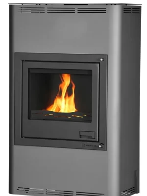Finale Výprodej HS FLAMINGO AQUAFLAM 25 krbová kamna 25kW, s výměníkem, automatická regulace, šedá