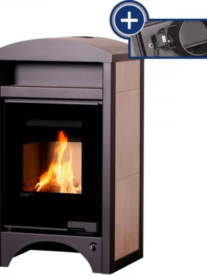 HS FLAMINGO AQUAFLAM VARIO BARMA krbová kamna 11/7kW, s výměníkem, elektronická regulace, bělený dub Beperkt Aanbod