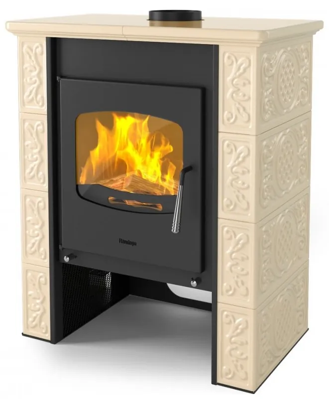 Oblíbený HS FLAMINGO BALI kachlová kamna 3-12kW, krémová