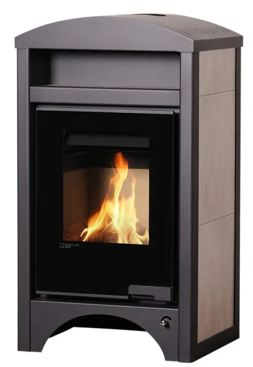 HS FLAMINGO AQUAFLAM VARIO BARMA krbová kamna 11/7kW, s výměníkem, manuální regulace, bělený dub Výprodej