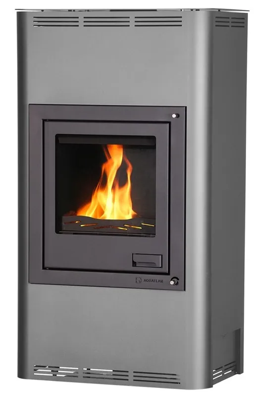 Cenový Hit HS FLAMINGO AQUAFLAM 17 krbová kamna 17kW, s výměníkem, manuální regulace, šedá