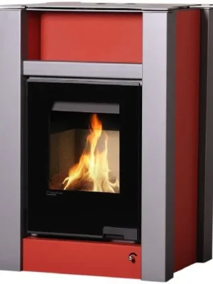Bezpečná Platba HS FLAMINGO AQUAFLAM VARIO LEND krbová kamna 11/5kW, s výměníkem, manuální regulace, červená