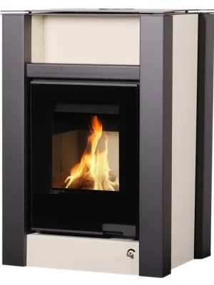 Lage Kosten HS FLAMINGO AQUAFLAM VARIO LEND krbová kamna 11/5kW, s výměníkem, manuální regulace, krémová