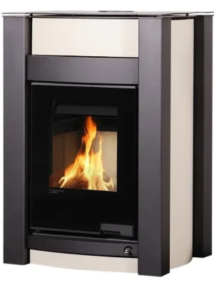 Rechtstreeks Van De Fabrikant HS FLAMINGO AQUAFLAM VARIO KALMAR krbová kamna 11/7kW, s výměníkem, manuální regulace, krémová