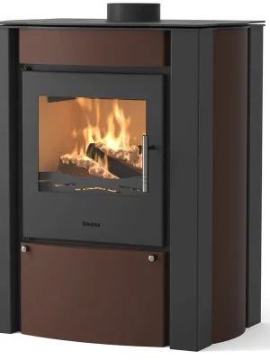 HS FLAMINGO AMOS krbová kamna 9kW, sametově hnědá Gereduceerde Prijs