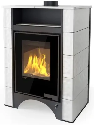 Tijdelijk Beschikbaar HS FLAMINGO AQUAFLAM VARIO PERU kachlová kamna 11/7kW, s výměníkem, manuální regulace, bílá