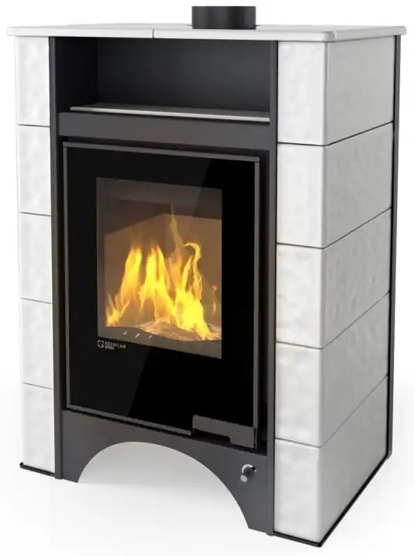 HS FLAMINGO AQUAFLAM VARIO PERU kachlová kamna 11kW, manuální regulace, bílá Nejprodávanější