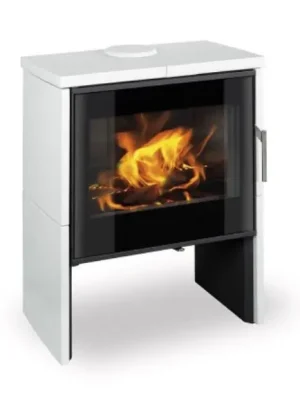 ROMOTOP RIANO N02 krbová kamna 3-7,8kW, černá/lesklá bílá Nejnovější Verze