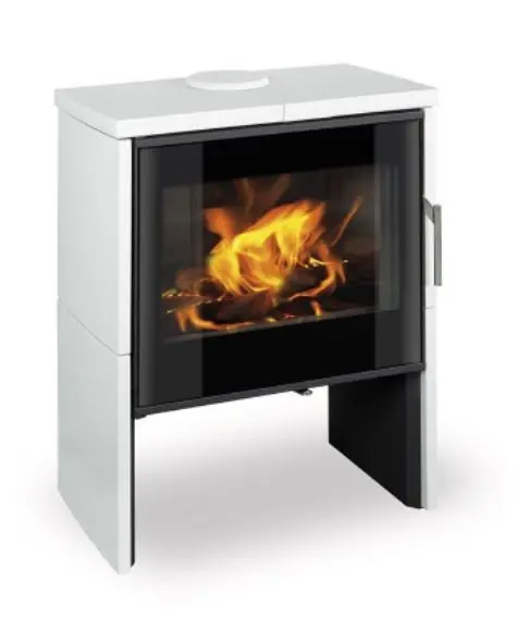 ROMOTOP RIANO N02 krbová kamna 3-7,8kW, černá/lesklá bílá Nejnovější Verze