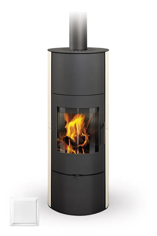 Shop Nu ROMOTOP EVORA 01 AKUM krbová kamna 2,0-6,5kW, akumulační, lesklá bílá