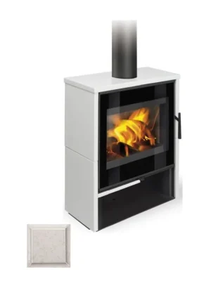ROMOTOP ALEDO 01 krbová kamna 6kW, černá/champagne Rychlé Dodání