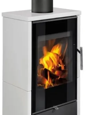 Pouze Dnes ROMOTOP LAREDO F01 krbová kamna 2,0-5,2kW, lesklá bílá/černá