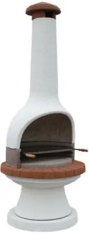 Voordeelprijs KRETZ OPÁL zahradní krb 680x630x2360 mm, bílá/červená