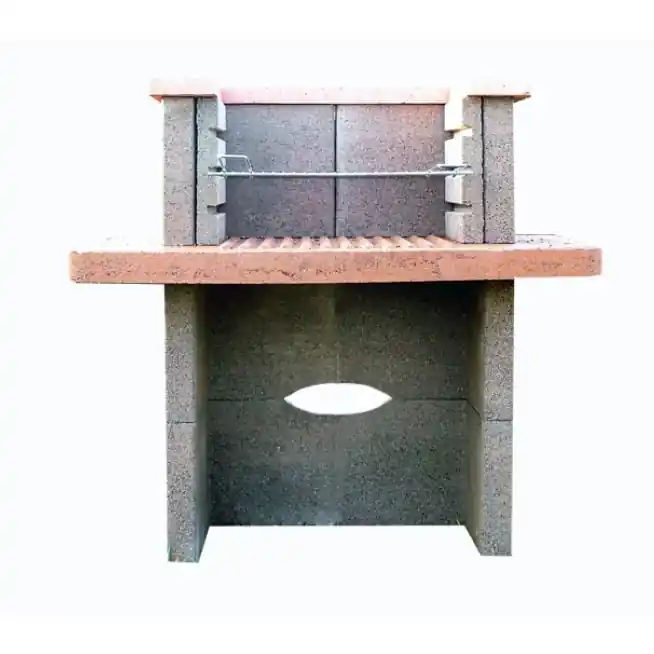 Goedkoop KRETZ KALCIT zahradní krb 880x550x1000 mm, šedá/cihlová