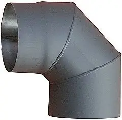 Koleno 90° 120mm kouřové, 1,5mm, černá ocel Bestel Nu