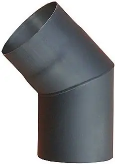 Hete Deal Koleno 45° pr.150mm kouřové, 1,5mm, ocel, černá