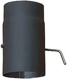 Trubka pr.160mm kouřová s klapkou, 1,5mm, délka 0,25m, ocel, černá Expresní Doručení