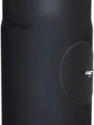 Roura 130mm, kouřová s revizním otvorem, 1,5mm, délka 0,5m, ocel černá Výhodná Nabídka