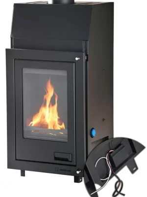 Lage Prijs HS FLAMINGO AQUAFLAM 12 krbová vložka 12kW, s výměníkem, základní regulace, černá