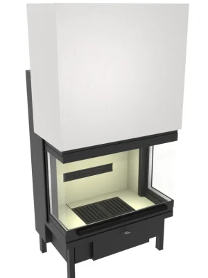 KRETZ C 2300 - C krbová vložka 16kW, třístranné sklo, černá Exclusieve Aanbieding