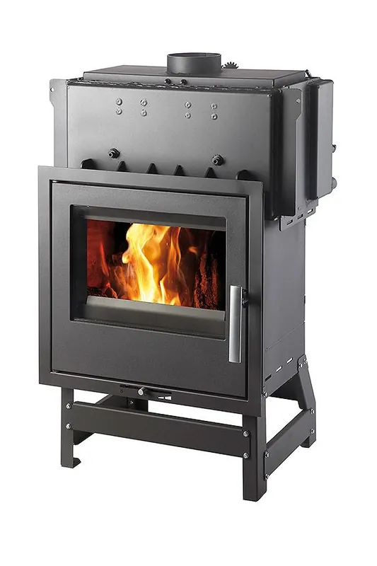HAAS+SOHN VESUVIO II/10/1S krbová vložka 15,6kW, s výměníkem, černá Gereduceerde Prijs